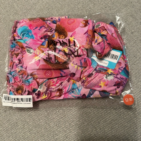 NWT The Little Mermaid Ariel Footie Ruffled Zippered One Piece - 12 -18 months - Picture 5 of 5